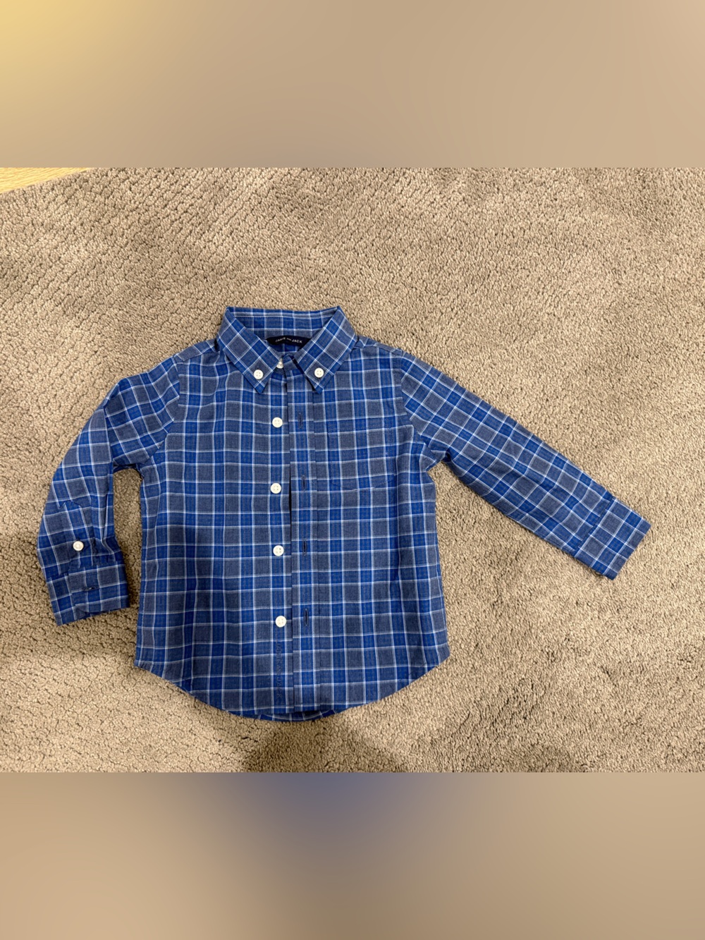 Janie and Jack Blue Plaid Button-Down Shirt